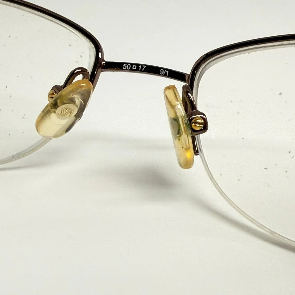 Saks Fifth Avenue S5A 211 EP4 Bronze Semi Rimless Eyeglasses Frames 50-17-130